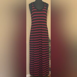 Karen by Karen Kane Red/Black Stripe Dress